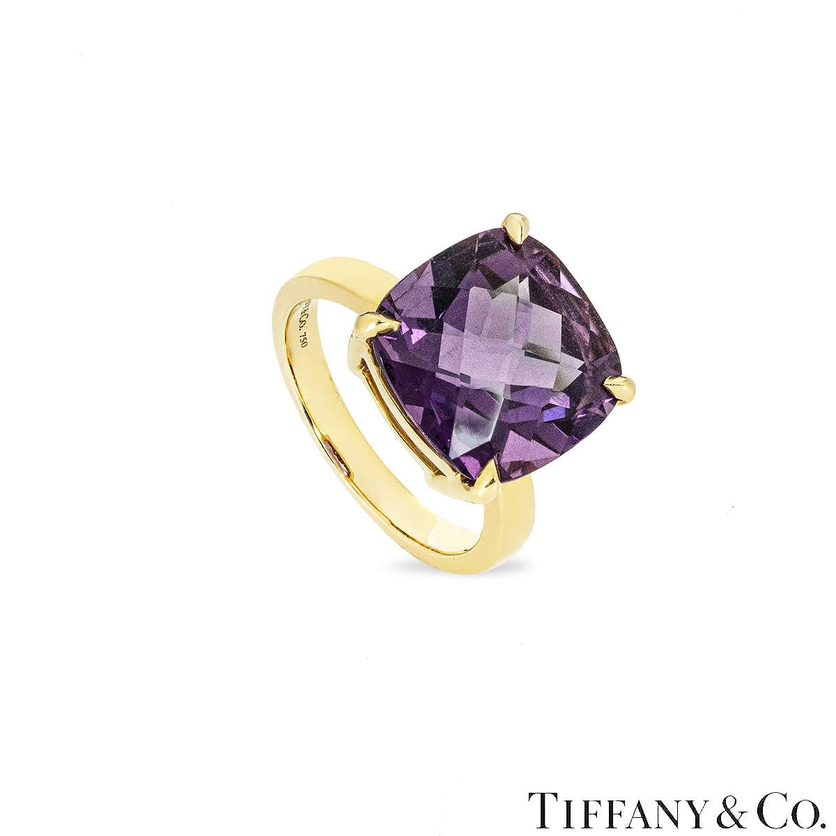 Tiffany & Co. Sparklers Yellow Gold Amethyst Gemstone Ring